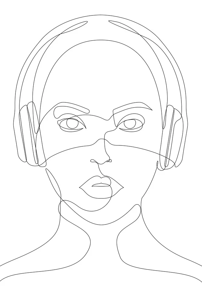 Girl with Headphones - fotokunst von Sasha Lend