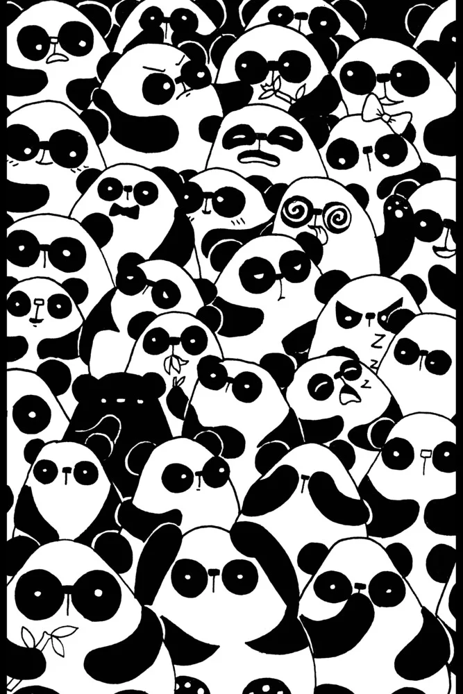 Panda Pandemonium - fotokunst von Katherine Blower