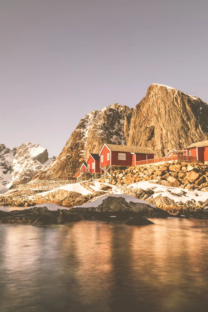 Lofoten Fischerdorf, Norway – wall art by Sebastian Worm as Poster or Acrylic Glass Print