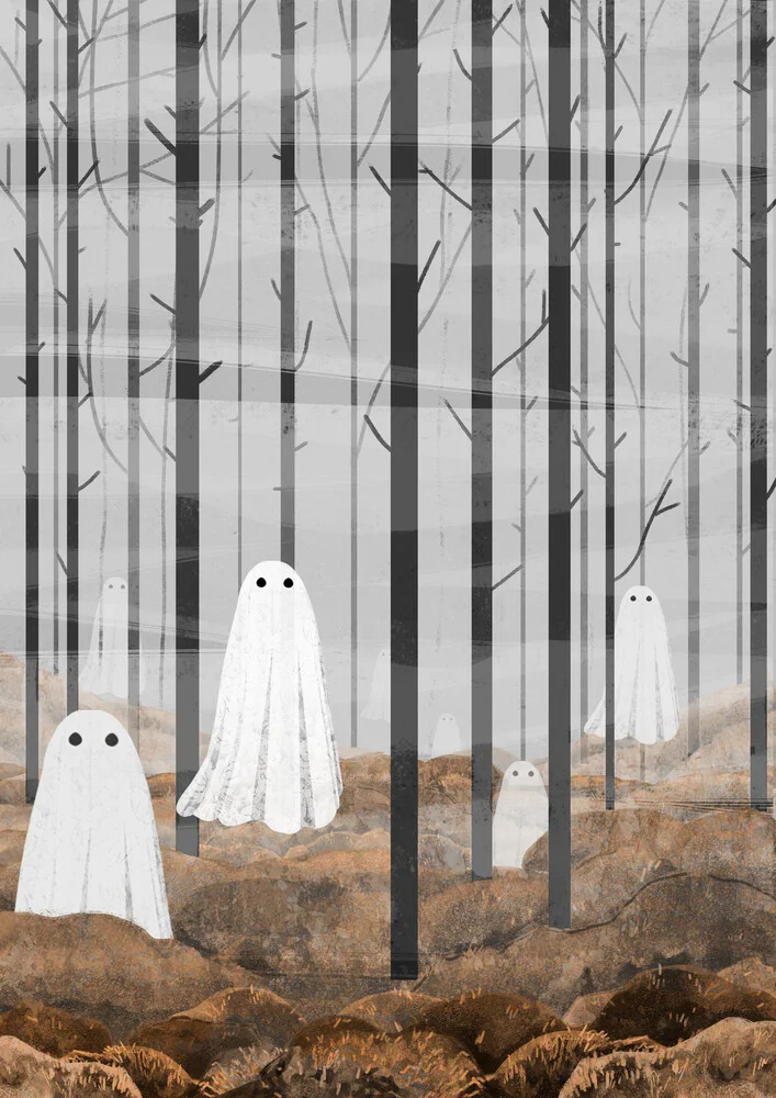 The Woods are full of Ghosts (Autumn version) - fotokunst von Katherine Blower