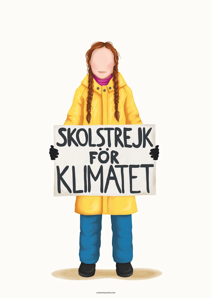 Greta Thunberg - fotokunst von Draw Me A Song - Reviews