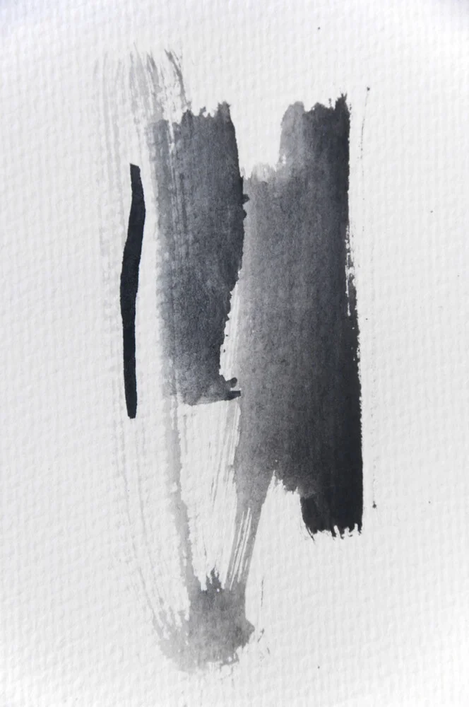 Aquarelle Meets Pencil - Black Strokes - Fineart photography by Studio Na.hili