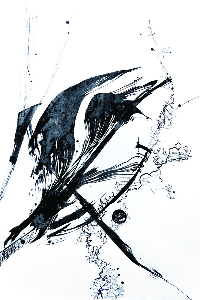 Ink Meets Paper - Black - fotokunst von Studio Na.hili