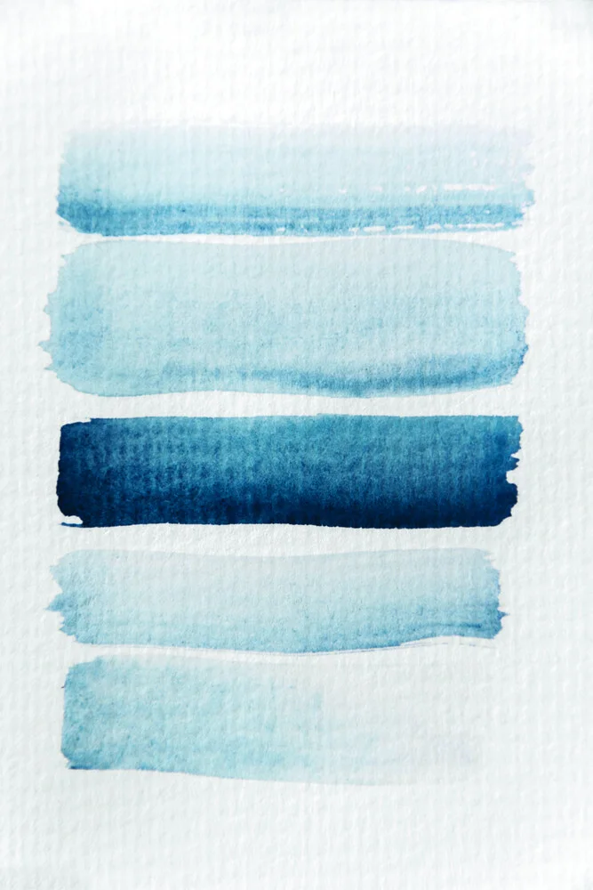 Aquarelle Meets Pencil - Stripes - fotokunst von Studio Na.hili