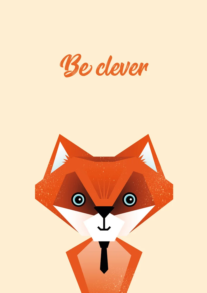 Be Clever Fox – Illustration for Children - Fineart photography by Pia Kolle