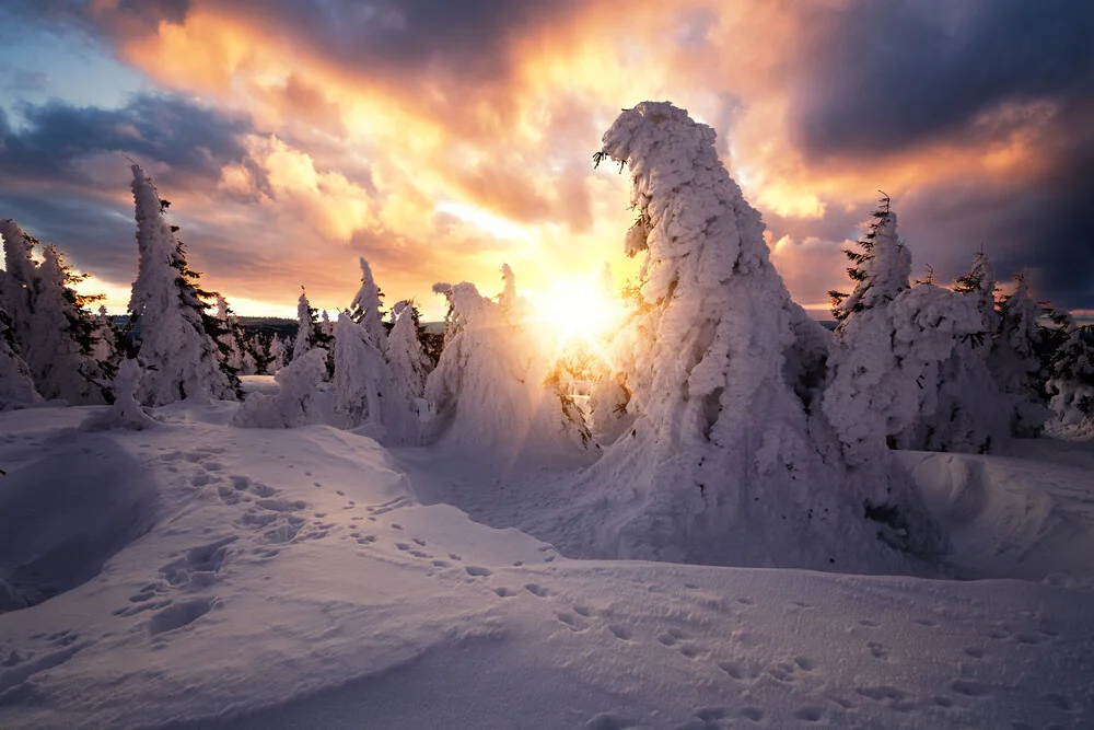 Magical sunrise on the Brocken in the Winter - Fineart photography by Oliver Henze