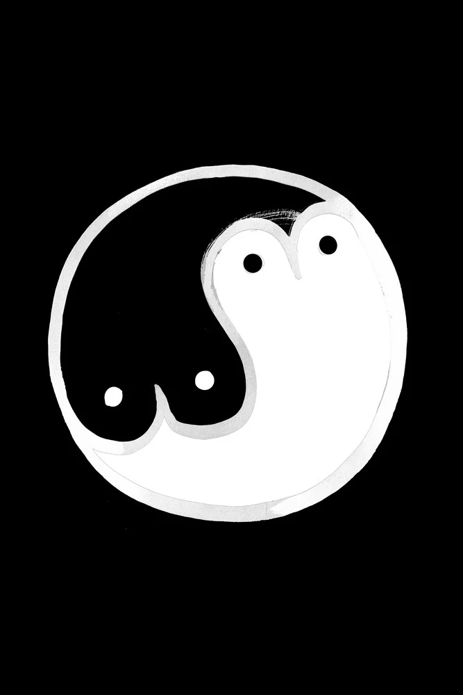 Boob Yin Yang BW - fotokunst von Julia Hariri