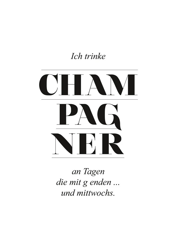 Champagner - fotokunst von Christina Ernst