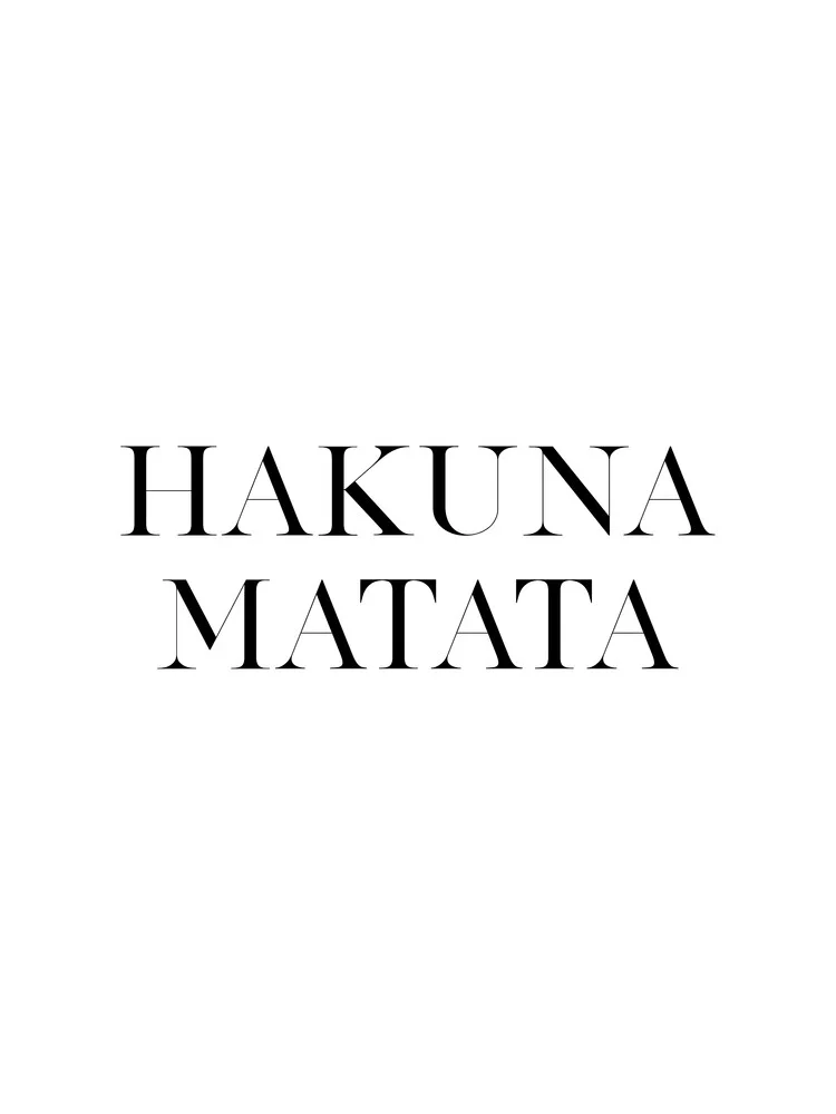 Hakuna Matata No3 - fotokunst von Vivid Atelier