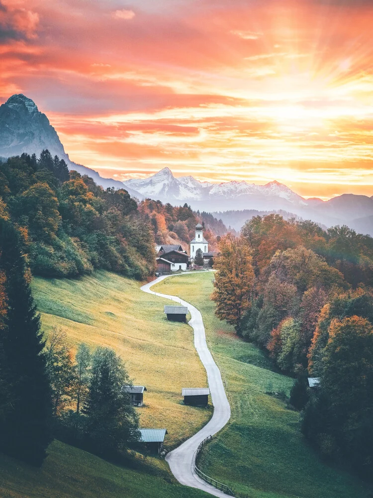 Sonnenuntergang in den Bergen - fotokunst von Thomas Müller