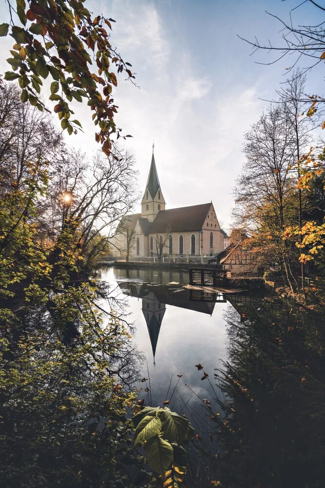 Blautopf Spiegelung - fotokunst von Thomas Müller