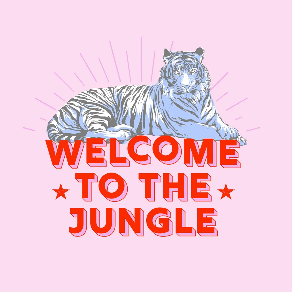 welcome to the jungle - retro tiger - fotokunst von Ania Więcław