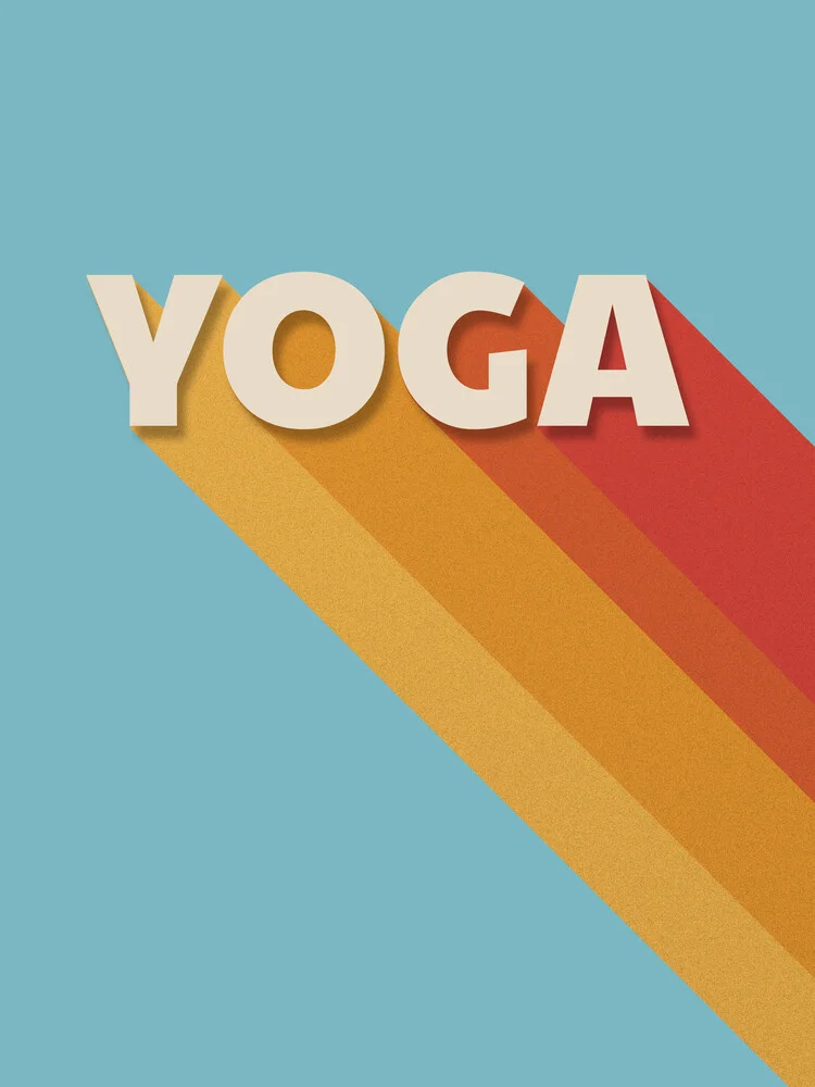 Yoga retro typography - Fineart photography by Ania Więcław