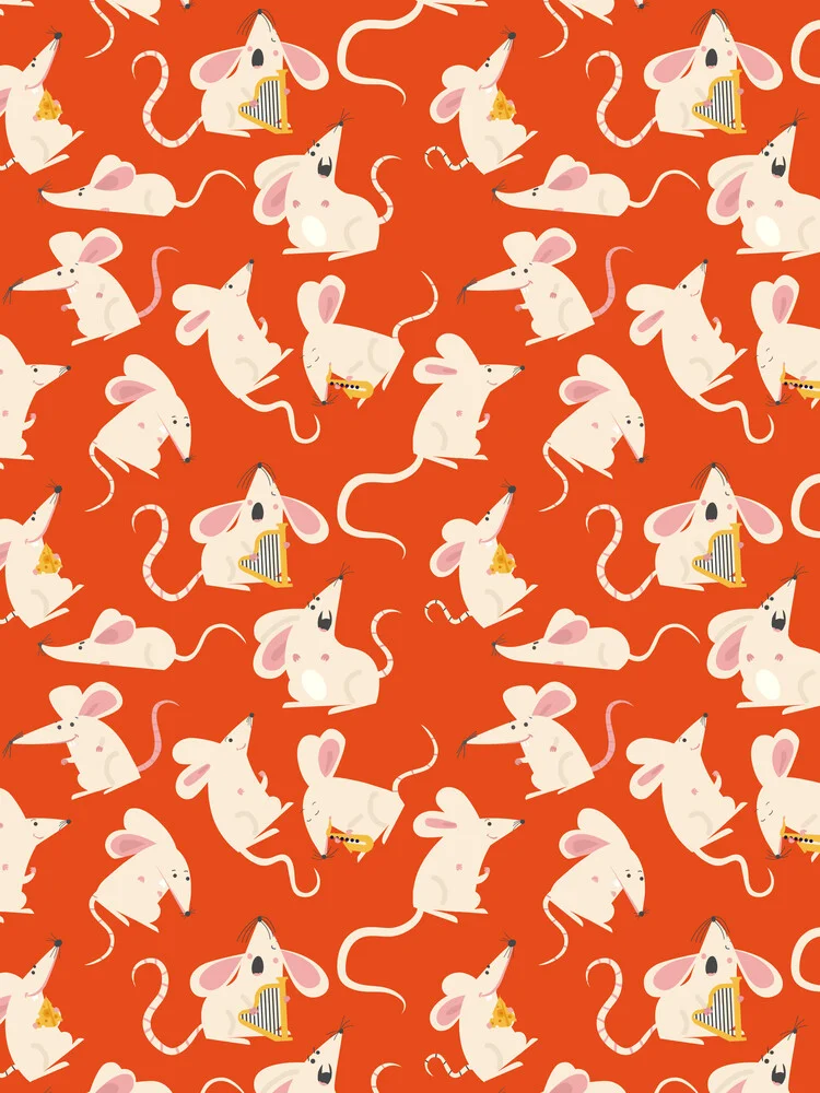 Happy mice pattern - Fineart photography by Ania Więcław