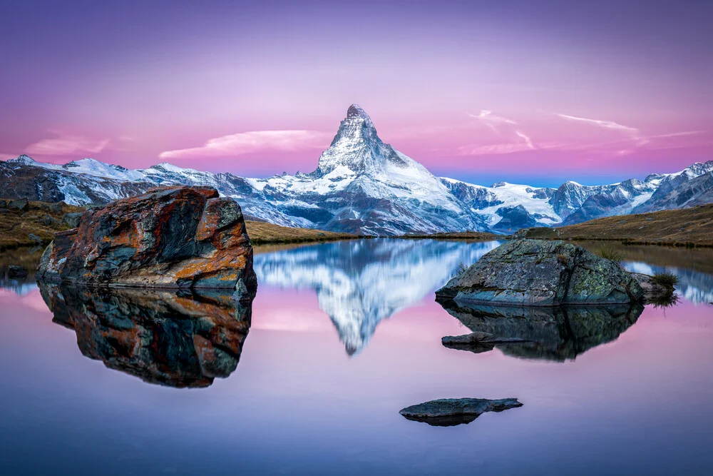 Stellisee und Matterhorn bei Zermatt - fotokunst von Jan Becke