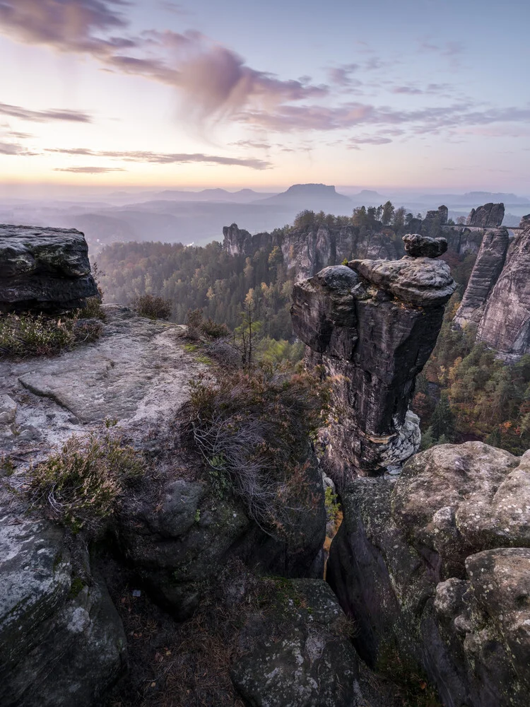 Wehlnadel mit Basteiaussicht - Elbsandsteingebirge - Sächsische Schweiz - fotokunst von Ronny Behnert