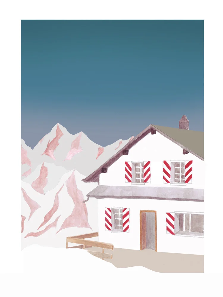 Mantika Mountain Love Berghütte - fotokunst von Christina Wolff
