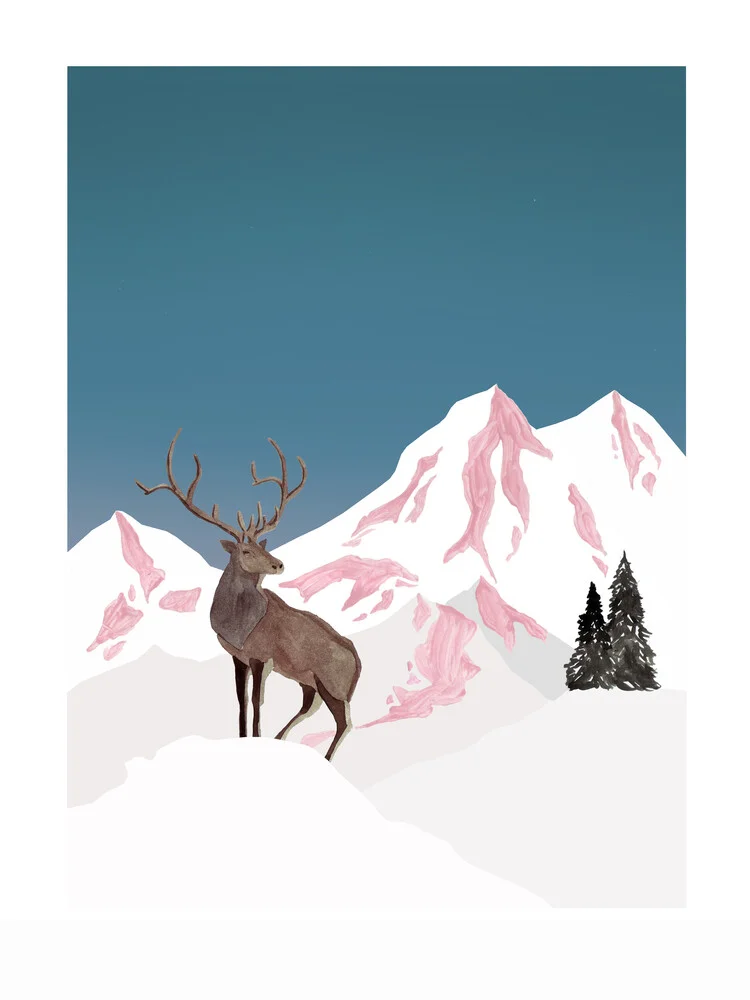 Mantika Mountain Love Stag - fotokunst von Christina Wolff