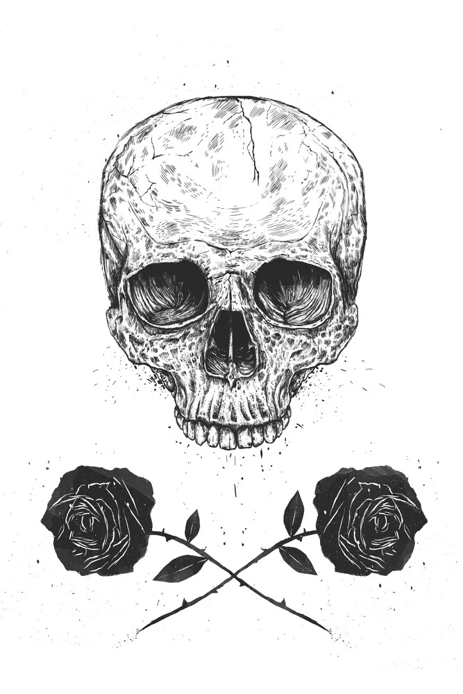 Skull N' Roses - fotokunst von Balazs Solti