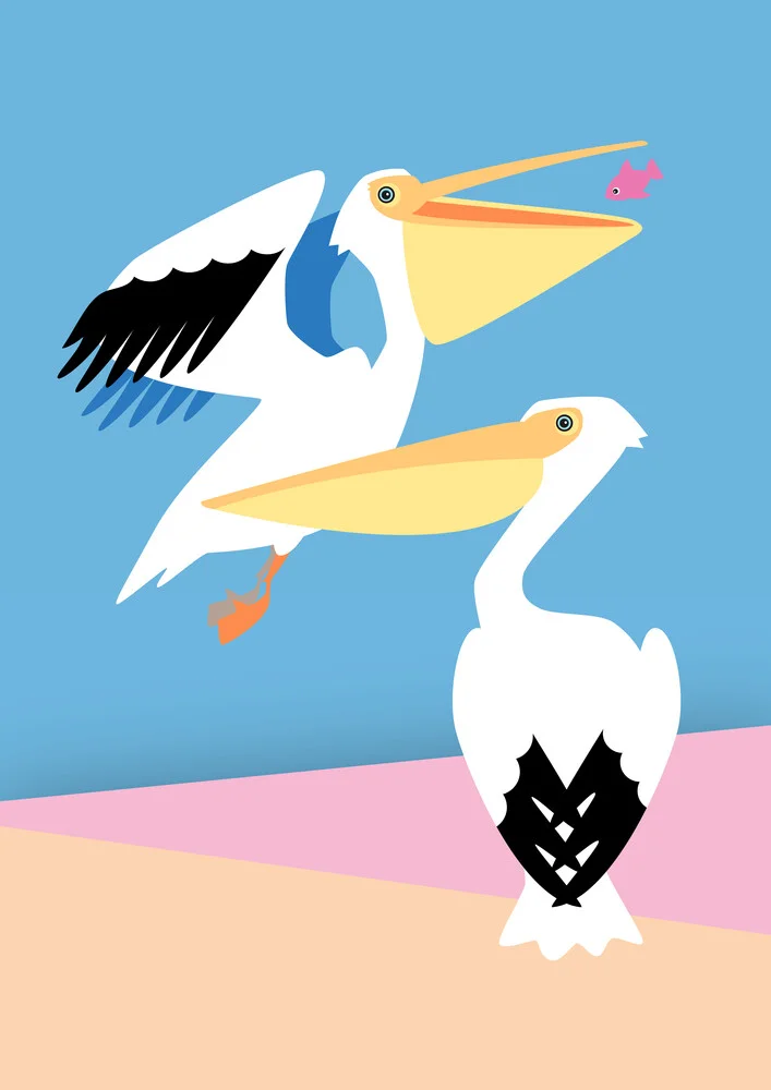 Zwei Pelikane - fotokunst von Pia Kolle