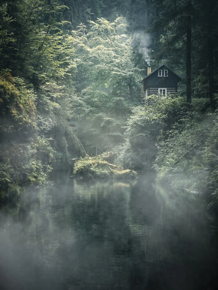 Nebel in der Klamm - fotokunst von Sonja Lautner