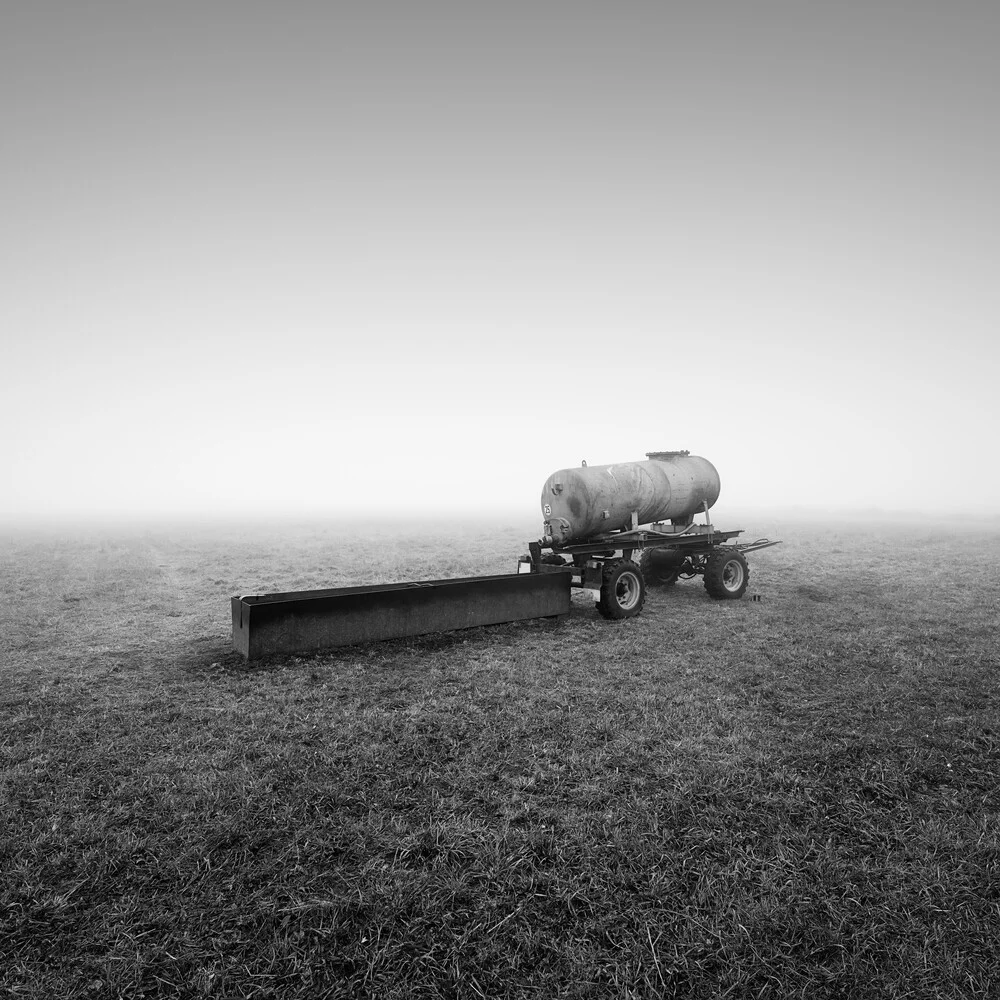 Agricultural vehicle in fog - Fineart photography by Thomas Wegner