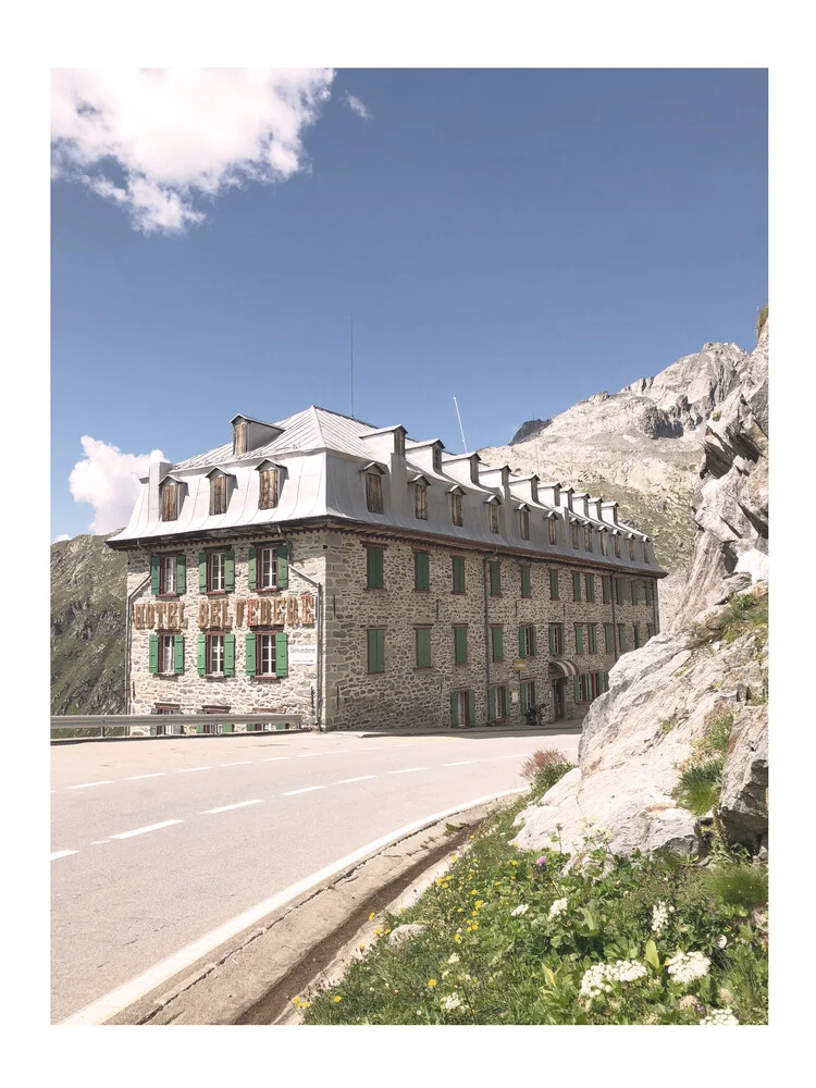 Mantika Hotel Belvedere Furka Pass - fotokunst von Christina Wolff