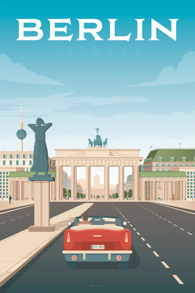 Berlin Vintage Travel Art - fotokunst von François Beutier