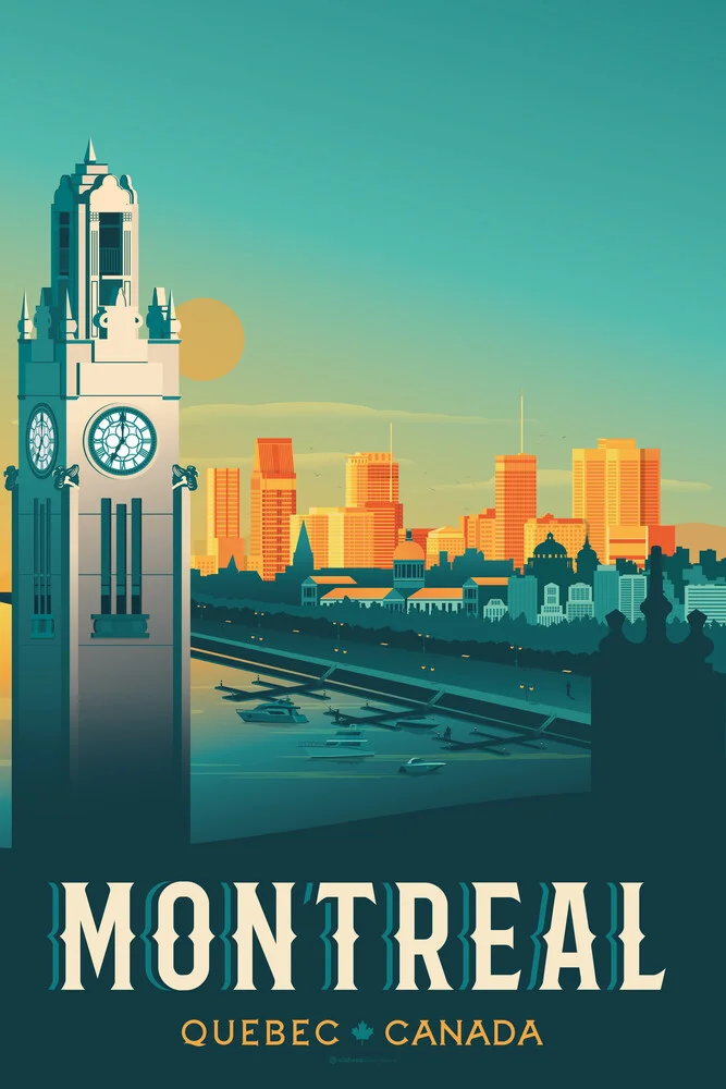 Montreal Vintage Travel Wandbild - fotokunst von François Beutier