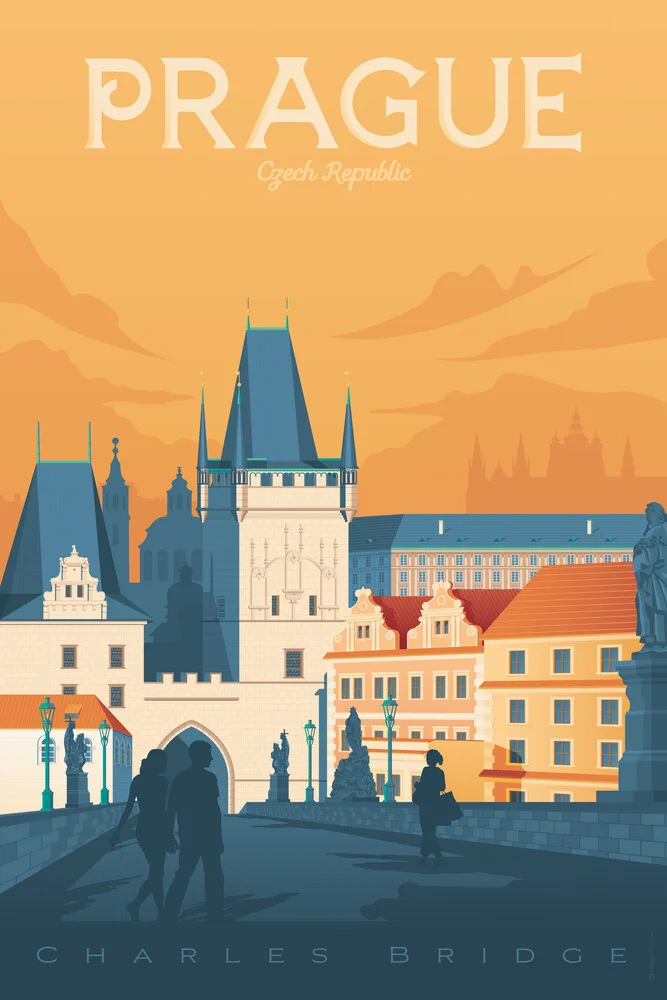 Prague vintage travel wall art - Fineart photography by François Beutier