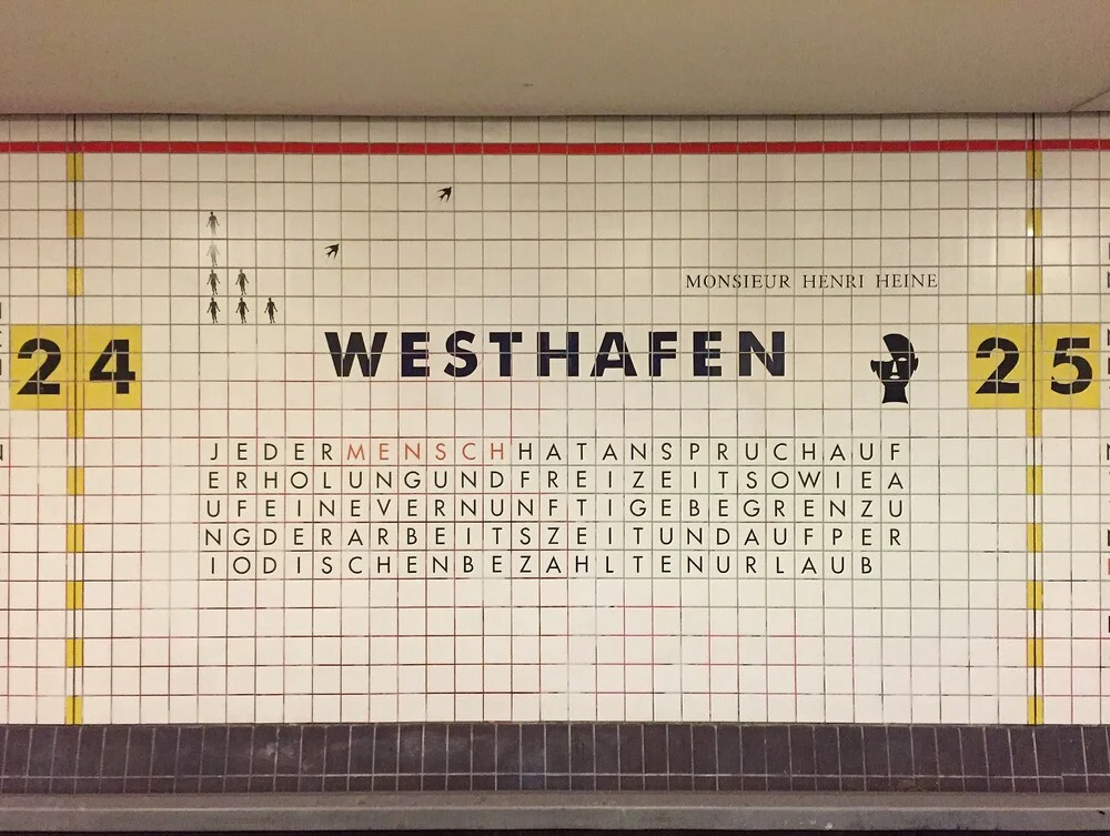 U-Bahnhof Westhafen - fotokunst von Claudio Galamini