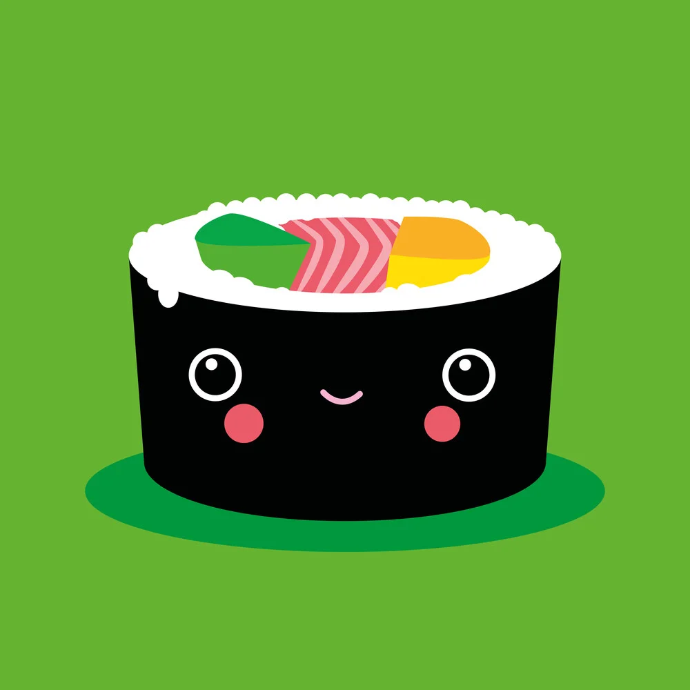 Sushi Maki – Illustration für’s Kinderzimmer - fotokunst von Pia Kolle