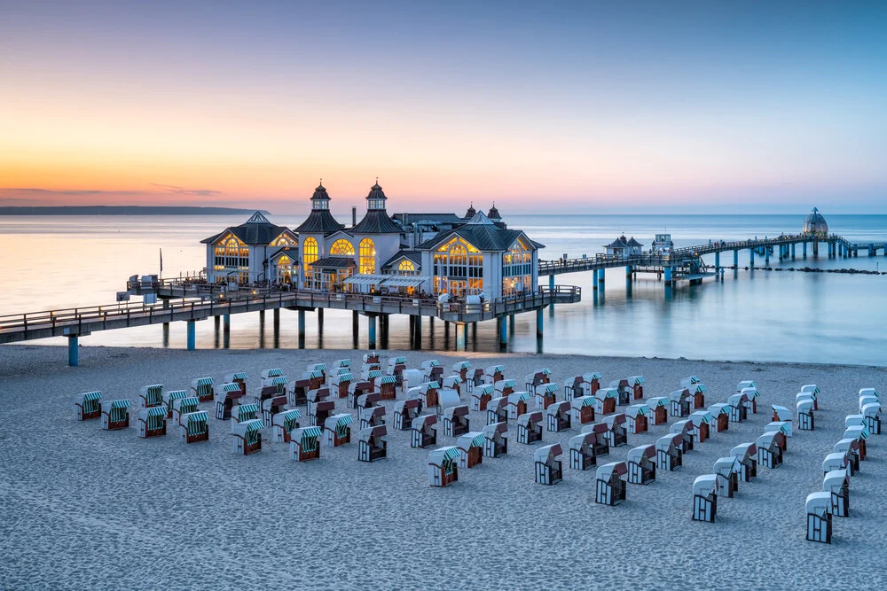 Sellin pier at sunset - Fineart photography by Jan Becke