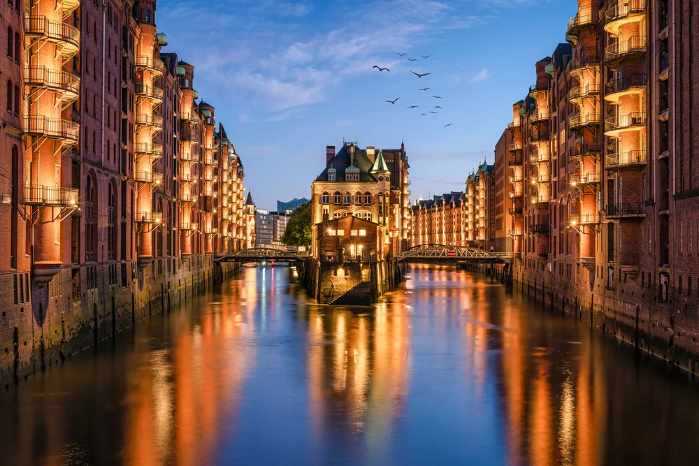 Water castle in the Speicherstadt Hamburg - Fineart photography by Jan Becke