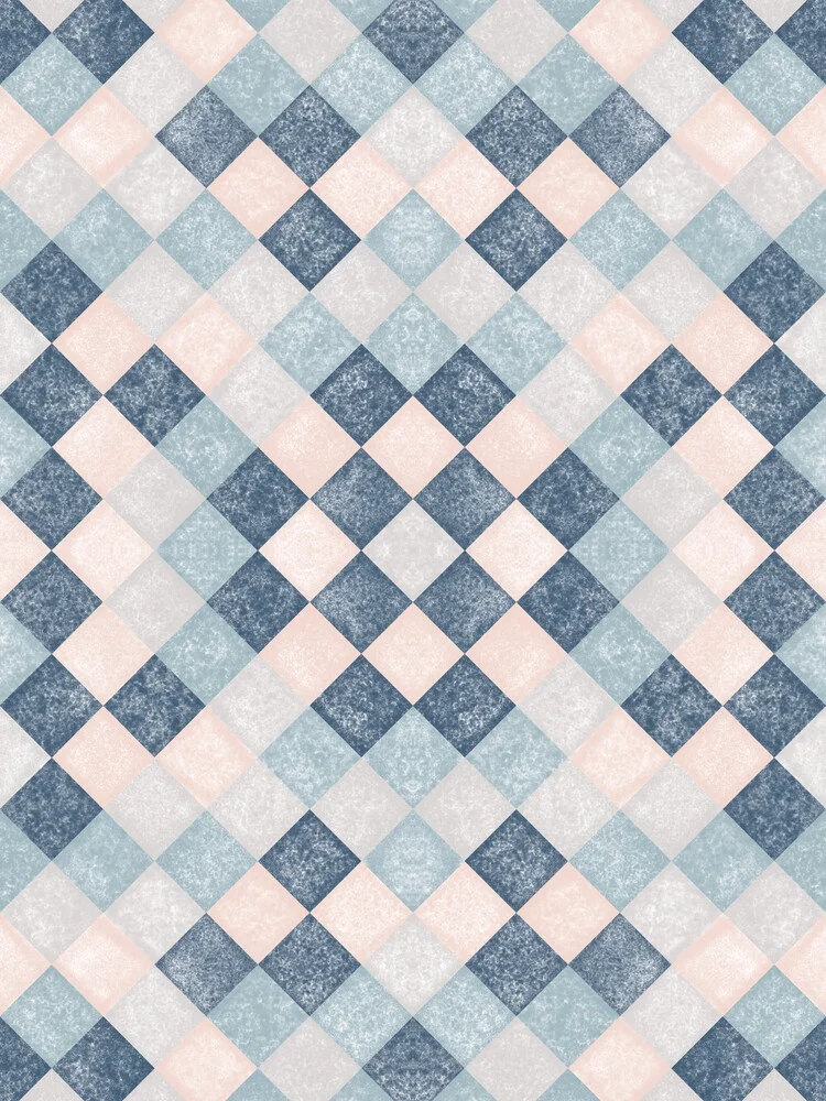 Blue Pink Green Grey - pattern - fotokunst von Sasha Lend
