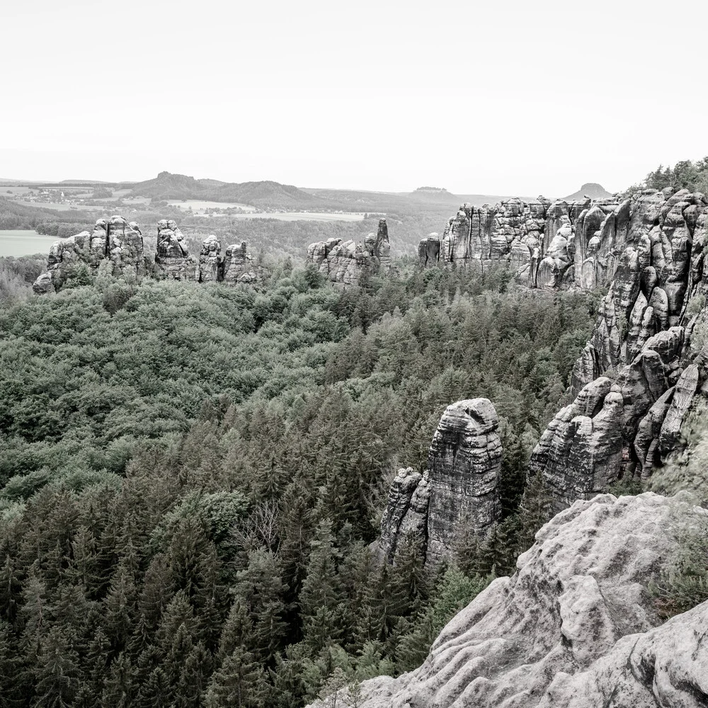 Enchanted landscape elbe sandstone mountains - Schrammsteine - Fineart photography by Dennis Wehrmann