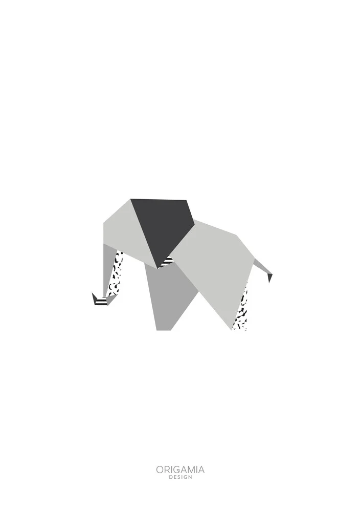 Elephant | Africa Series | Origamia Design - fotokunst von Anna Maria Laddomada