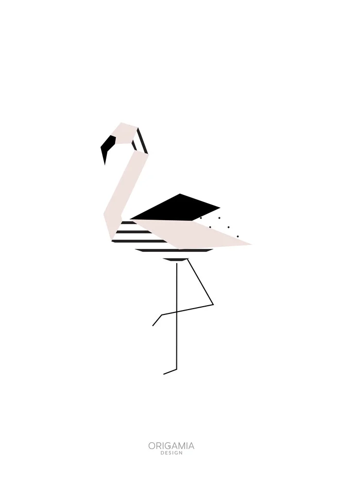 Flamingo | Birds Series | Origamia Design - fotokunst von Anna Maria Laddomada