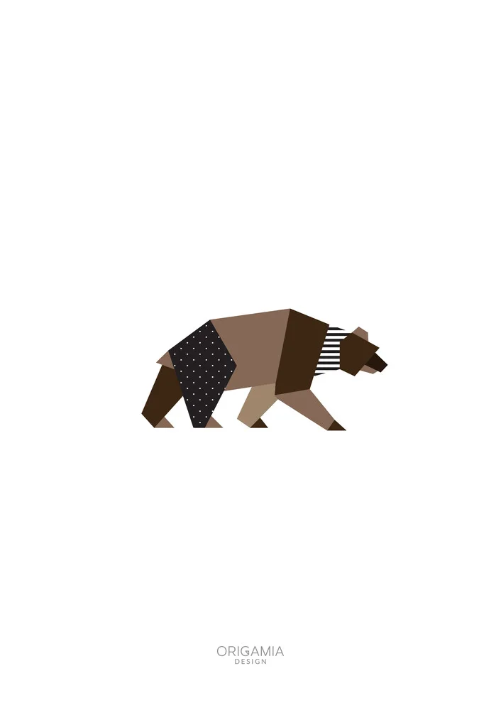 Bear | Forest Series | Origamia Design - fotokunst von Anna Maria Laddomada