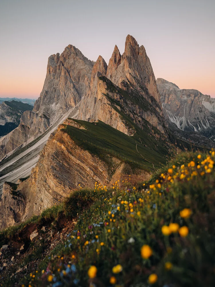 Seceda at sunset - Fineart photography by André Alexander