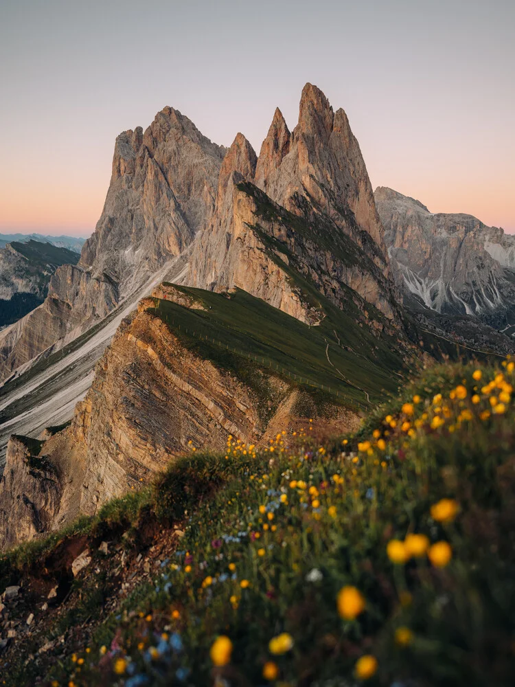 Seceda bei Sonnenuntergang - fotokunst von André Alexander