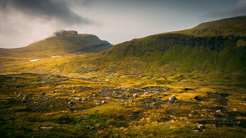High valley on the Faroese island Streymoy - Fineart photography by Eva Stadler