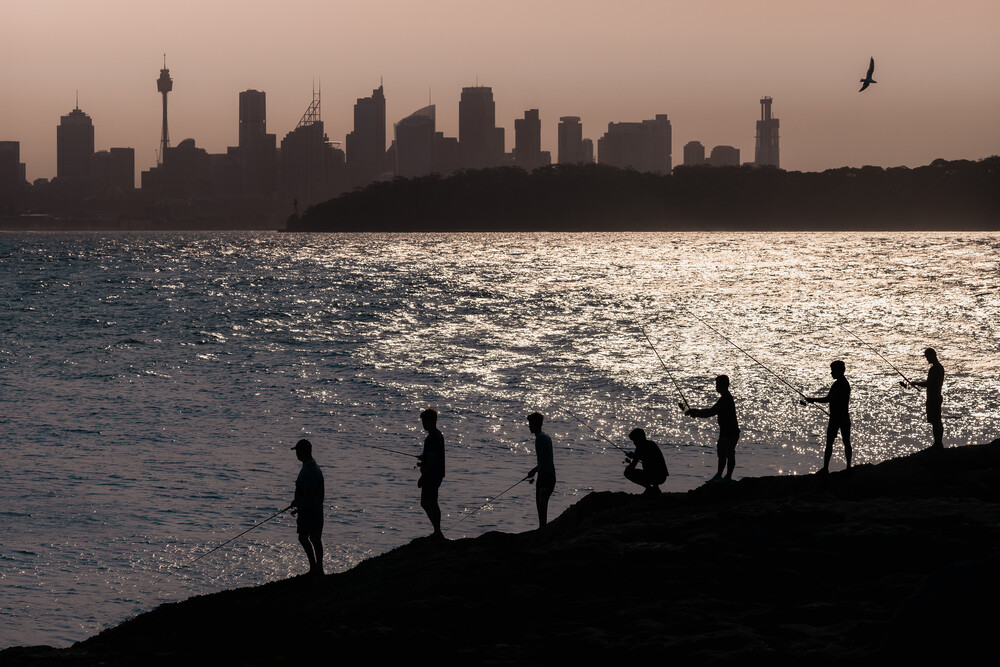Sydney Fishermen - Fineart photography by AJ Schokora