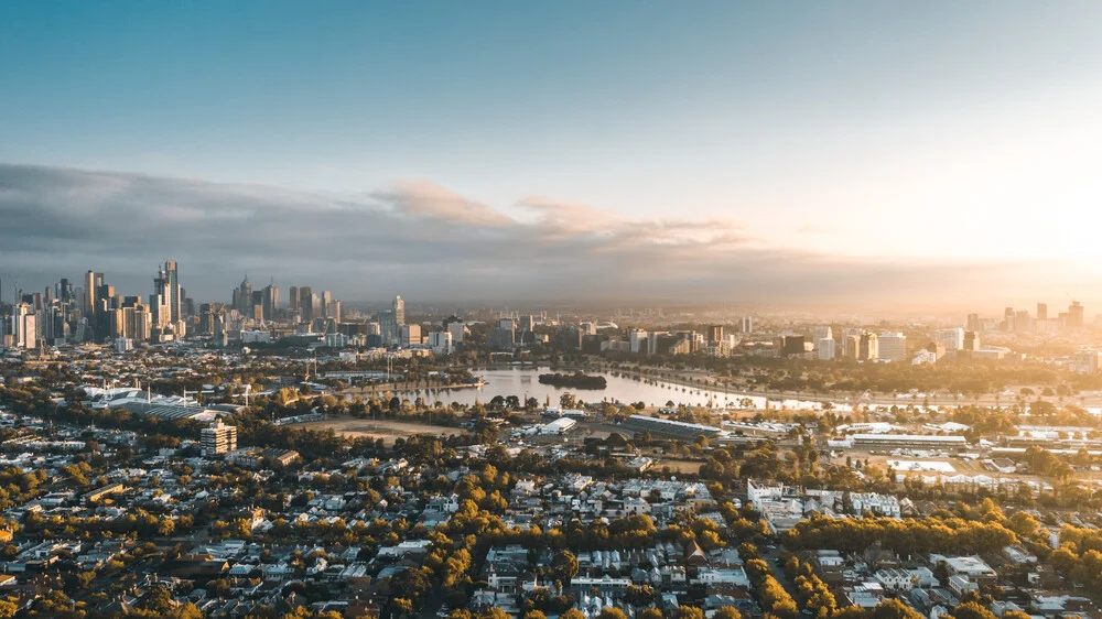 melbourne from above - Fineart photography by Leander Nardin