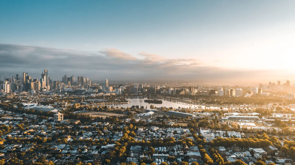 melbourne from above - fotokunst von Leander Nardin