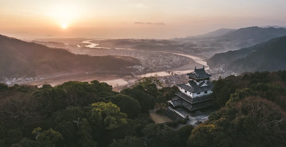 japanese castle on top of a mountain - Fineart photography by Leander Nardin