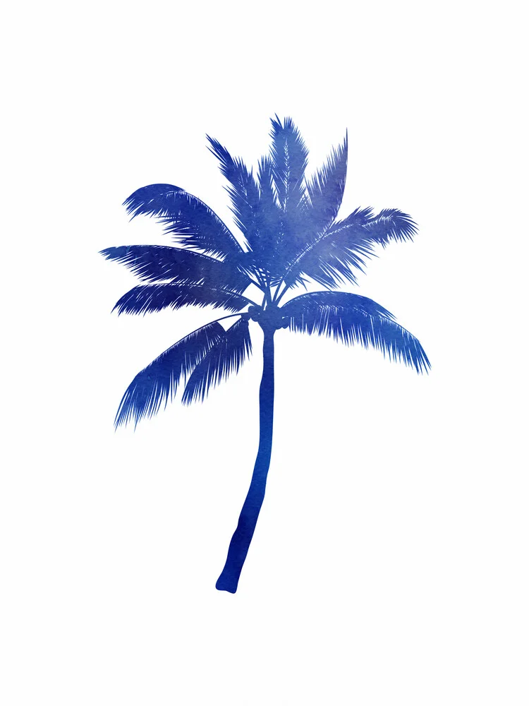 Blue Palm Tree - fotokunst von Seven Trees Design