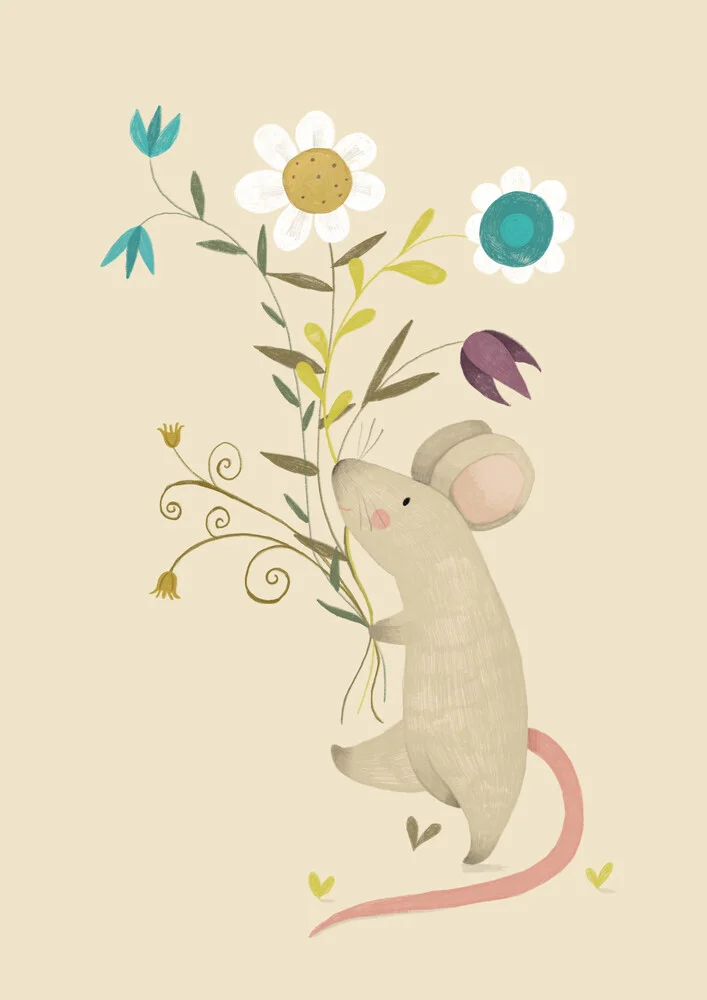 Blumen-Maus von Judith Loske - fotokunst von The Artcircle