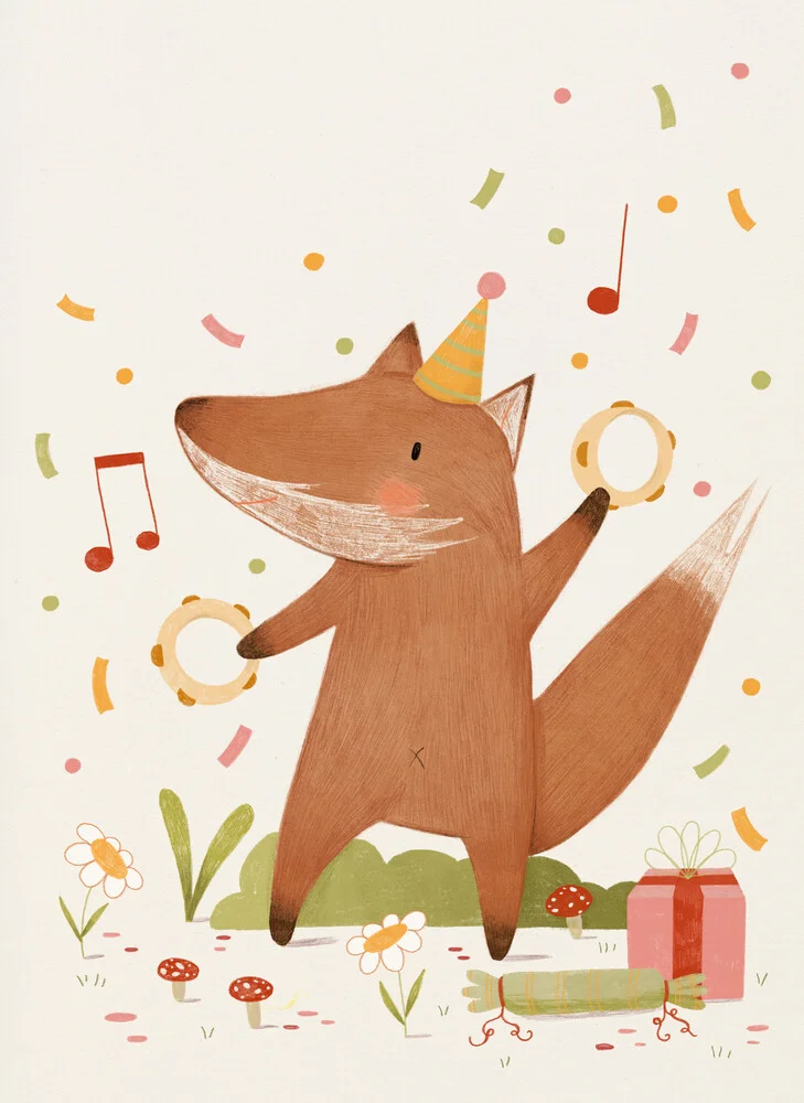 Musician Fox by Judith Loske - Fineart photography by The Artcircle