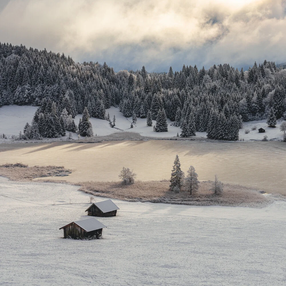 Winterlandschaft am Morgen - fotokunst von Franz Sussbauer